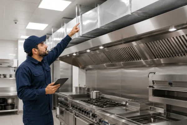 NFPA 96 compliance inspection of a UAE commercial kitchen exhaust system